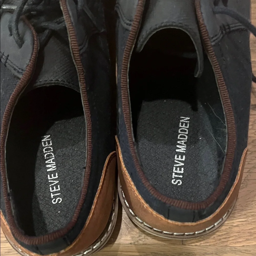 Steve Madden Black and Brown Kids Dress Shoes size 5